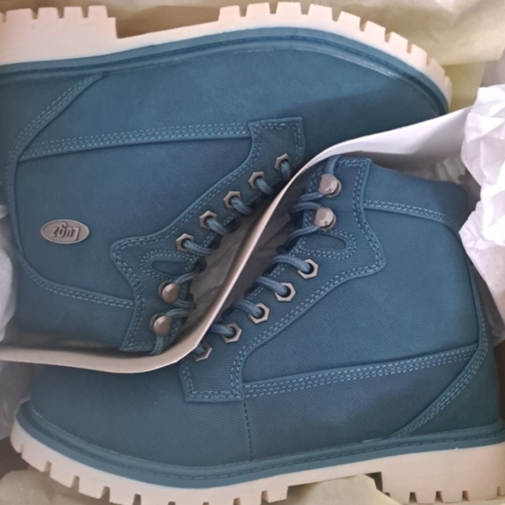 LUGZ Teal Blue Boots, New In Box